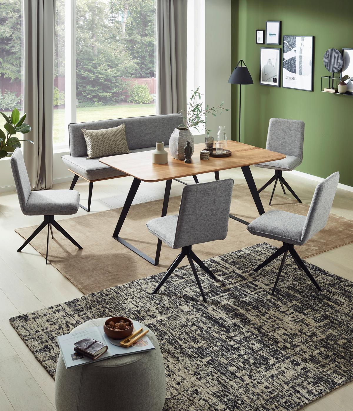KRZESŁO MALIBU - jasnoszary/czarny, Design, metal/tkanina (46,5/87/64cm) - Voleo