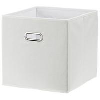 Flatbox Bobby ca. 34l - Weiß, MODERN, Karton/Textil (33/32/33cm) - Premium Living