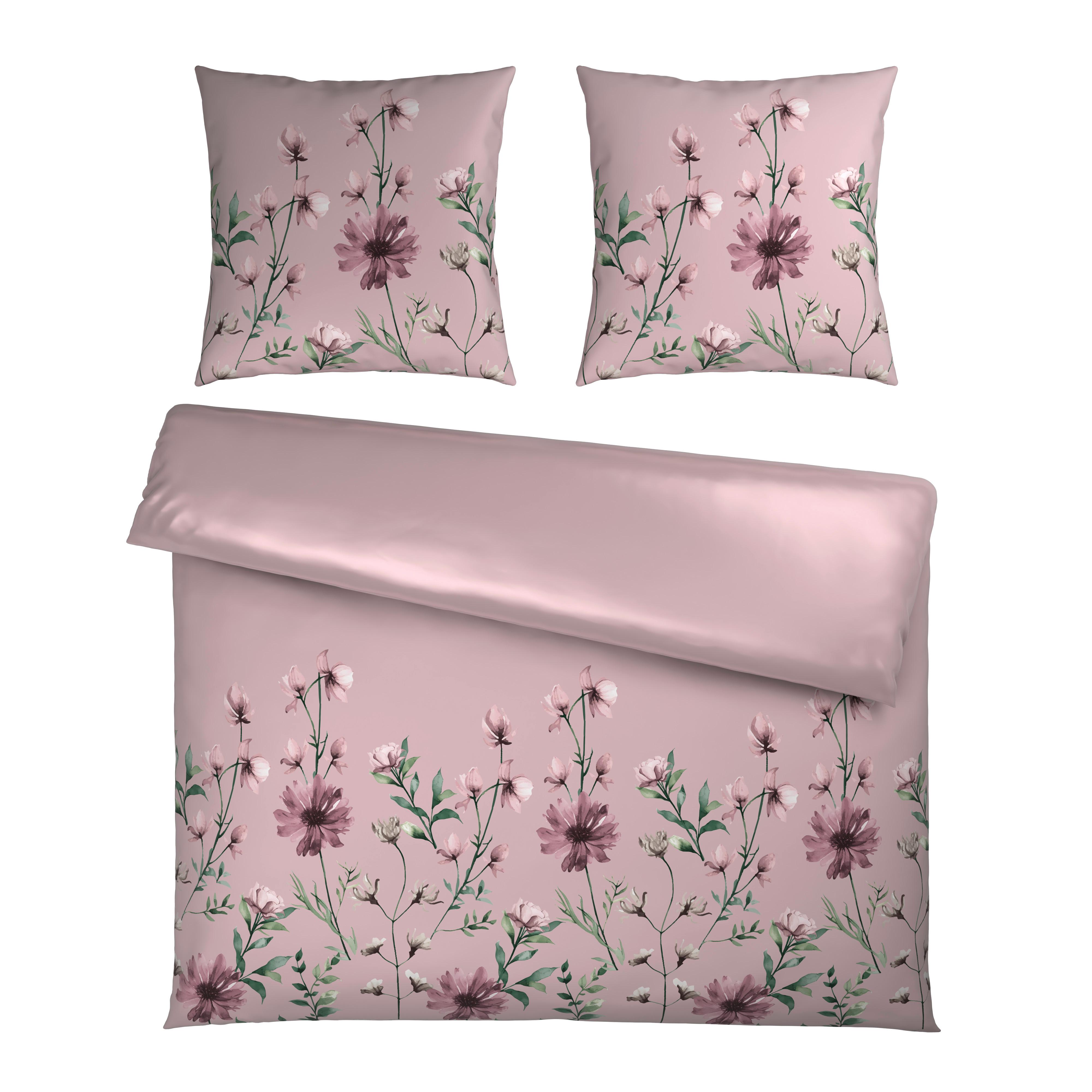 Bettwäsche Wiese XXL Mauve ca. 200x200cm - Mauve, KONVENTIONELL, Textil (200/200cm) - Mömax