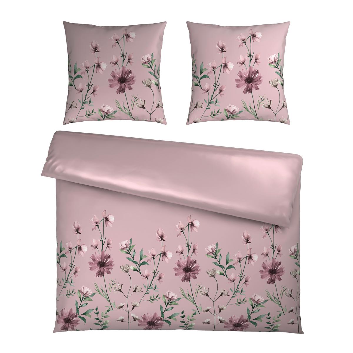 Bettwäsche Wiese XXL Mauve ca. 200x200cm - Mauve, KONVENTIONELL, Textil (200/200cm) - Mömax