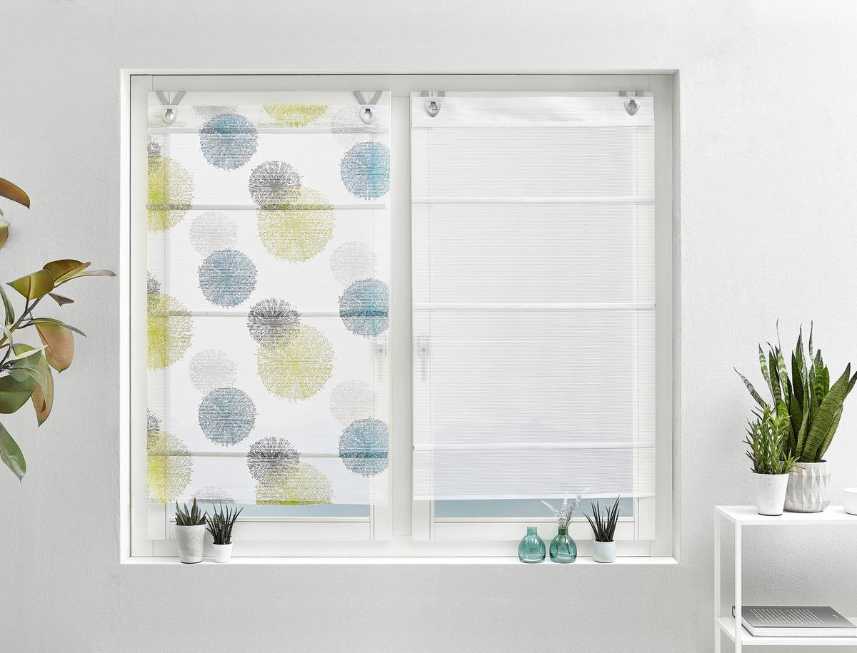 ROLETA BELIZE - zielony/niebieski, Basics, tkanina (80/210cm) - Novel