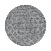 Webteppich Pisa Grau Ø ca. 160cm - Grau, KONVENTIONELL, Textil (160cm)