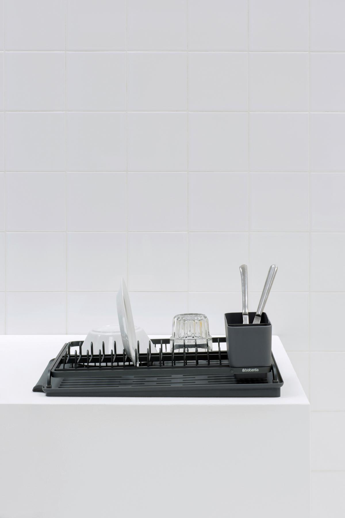 SUSZARKA DO NACZYŃ 117404 - ciemnoszary, Design, metal (38,6/14,2/49,2cm) - Brabantia