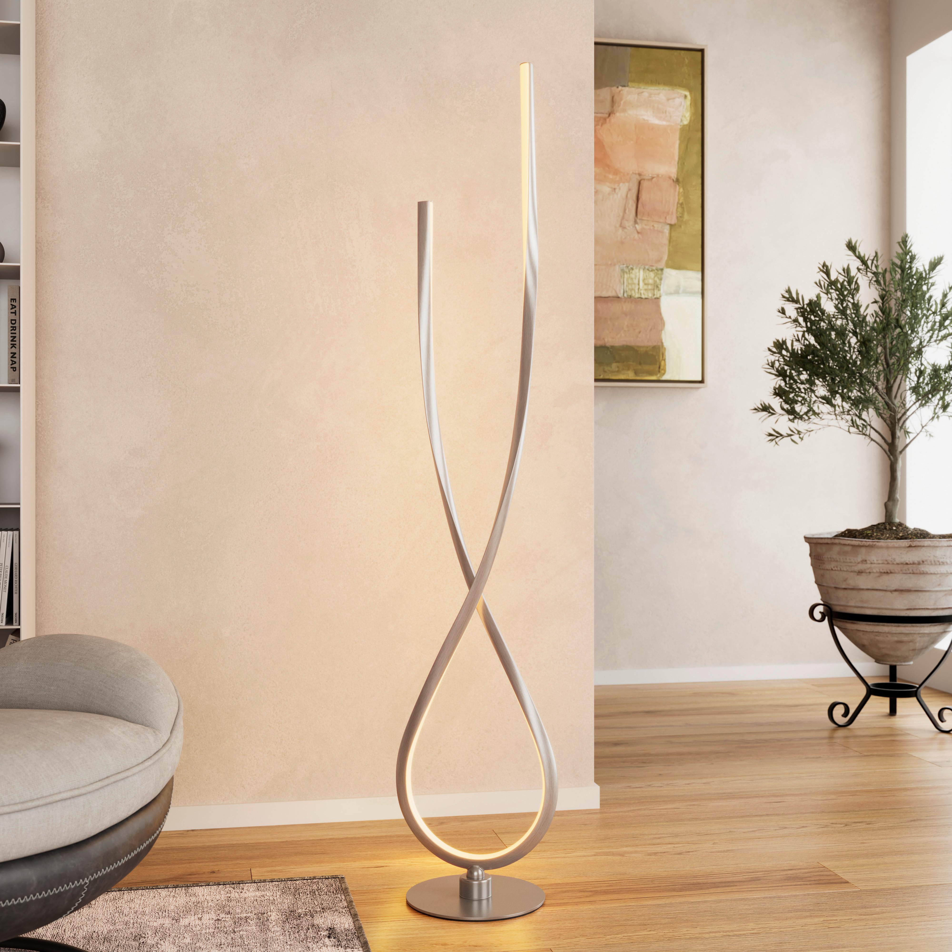 LED-GOLVLAMPA KUI - champagne/svart, Modern, metall/plast (26l)