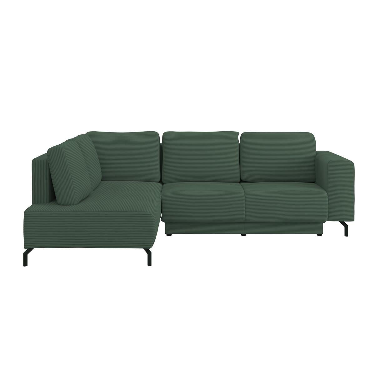 Kutna Garnitura Veni - tamno zelena/crna, Moderno, tekstil (210/272cm) - Modern Living