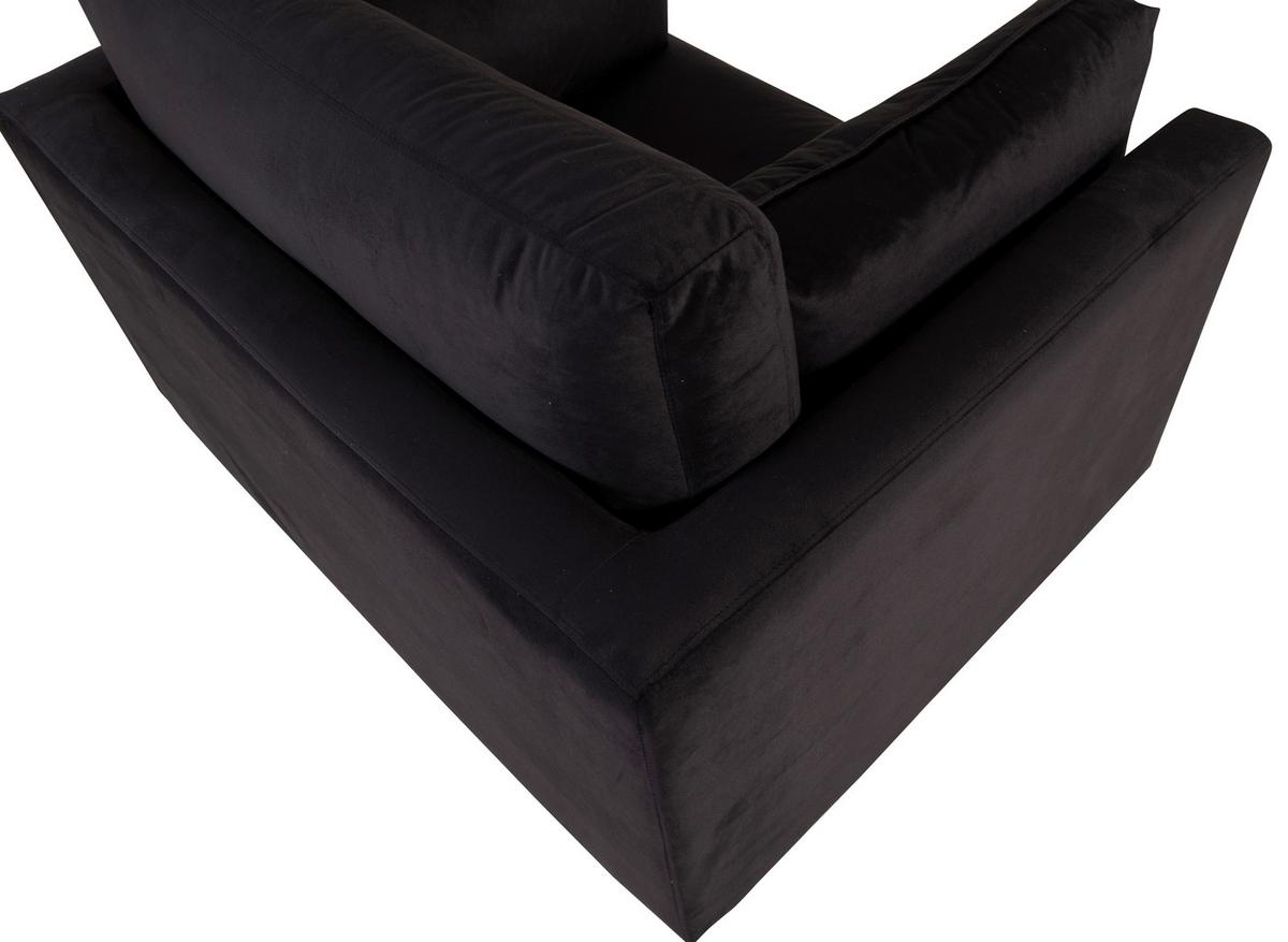 Sessel Boom ca. 110x84x86 cm Schwarz - Hellbraun/Schwarz, Design, Textil/Metall (110/84/86cm) - Livetastic