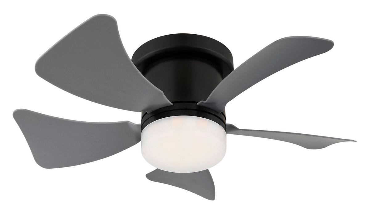 Deckenventilator 03609a Hines -Bp- - Weiss/Schwarz, Basics, Kunststoff/Metall (40.6/13cm) - Globo