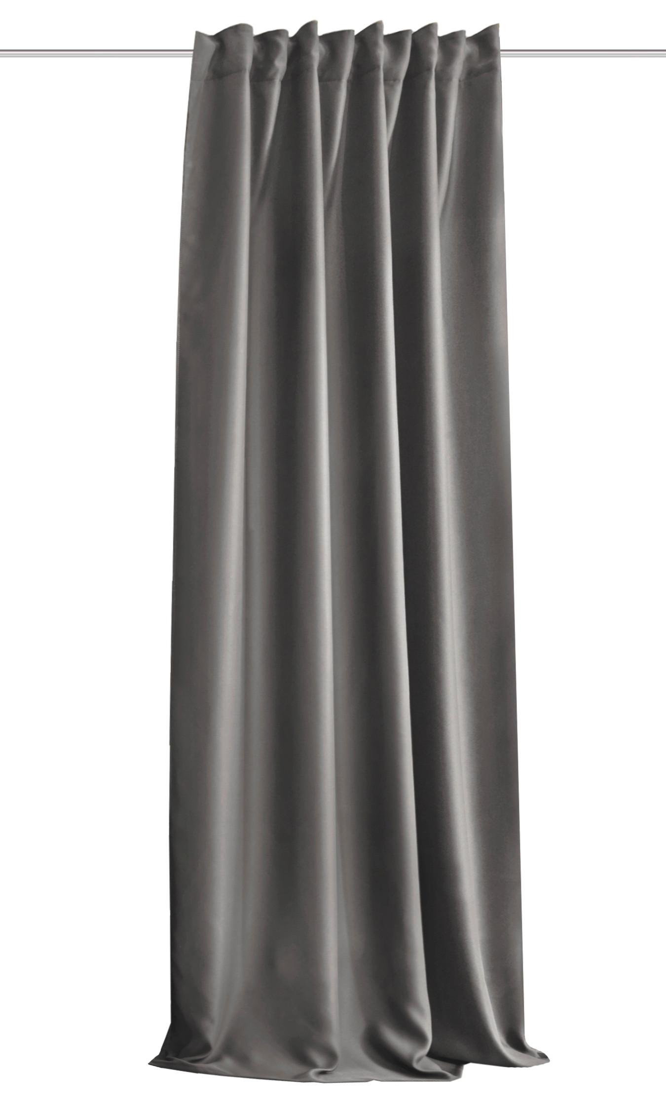 Lärmschutzvorhang Acustico Grau ca. 135x225cm - Grau, KONVENTIONELL, Textil (135/225cm)
