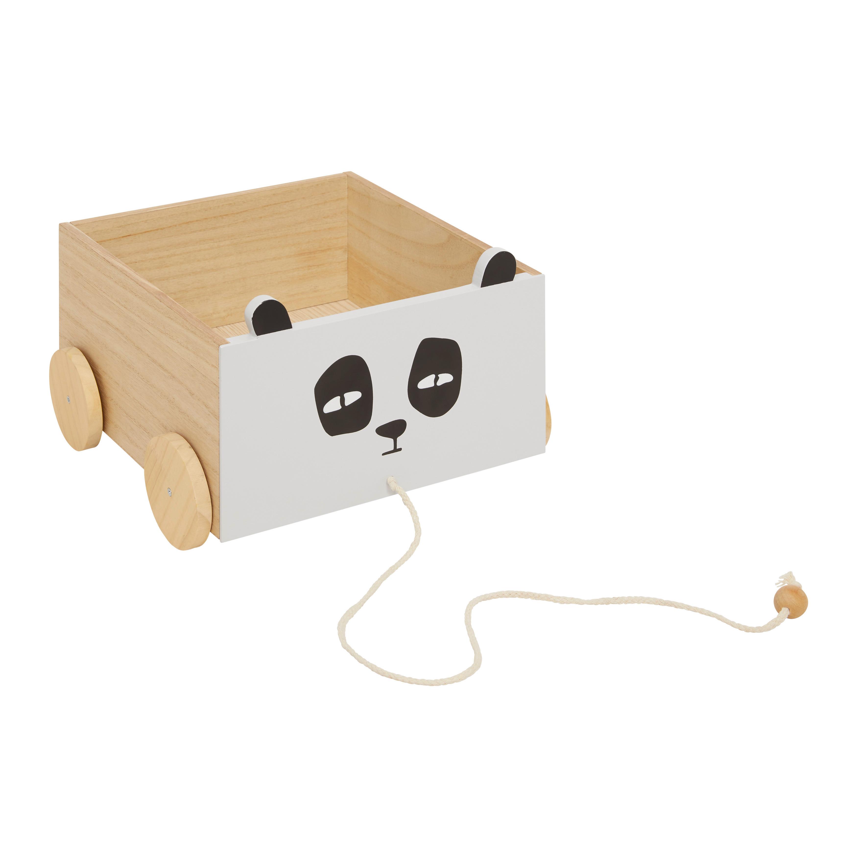 Spielzeugkiste Lanny Grau Echtholz/MDF mit Rollen - Naturfarben/Grau, MODERN, Holz (32/23/30cm) - Bessagi Kids