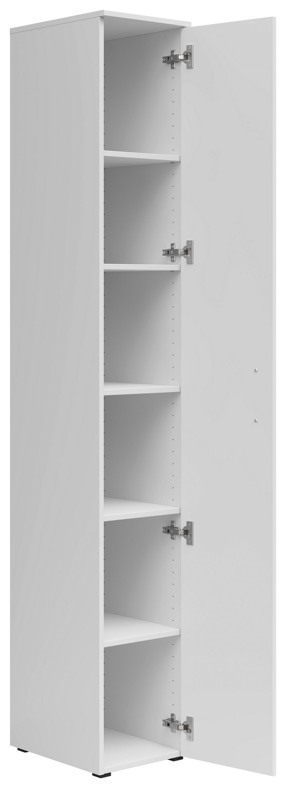 Schrank Multistauraum Weiß - Schwarz/Weiß, MODERN, Holzwerkstoff/Kunststoff (30/195/40cm) - Mömax