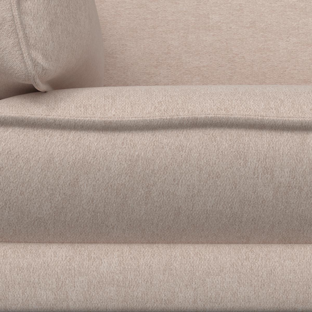 Wohnlandschaft Rosa Webstoff Beige - Beige/Schwarz, Modern, Holz/Textil (226/84/163cm) - Bessagi Home