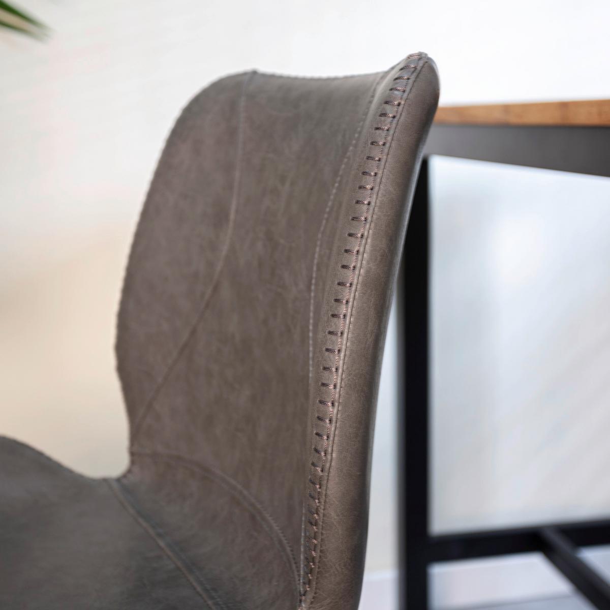 Barhocker-Set Barron 2er-Set ca. 47x99 cm Anthrazit - Anthrazit/Schwarz, KONVENTIONELL, Kunststoff/Textil (47/99/40cm) - MID.YOU
