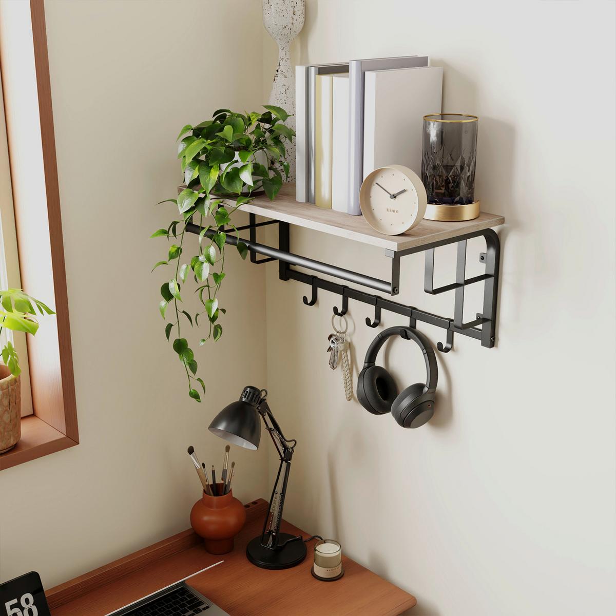 WANDGARDEROBE CLOTHES HORSE - Greige/Schwarz, MODERN, Holzwerkstoff/Metall (66/27/30cm) - MID.YOU