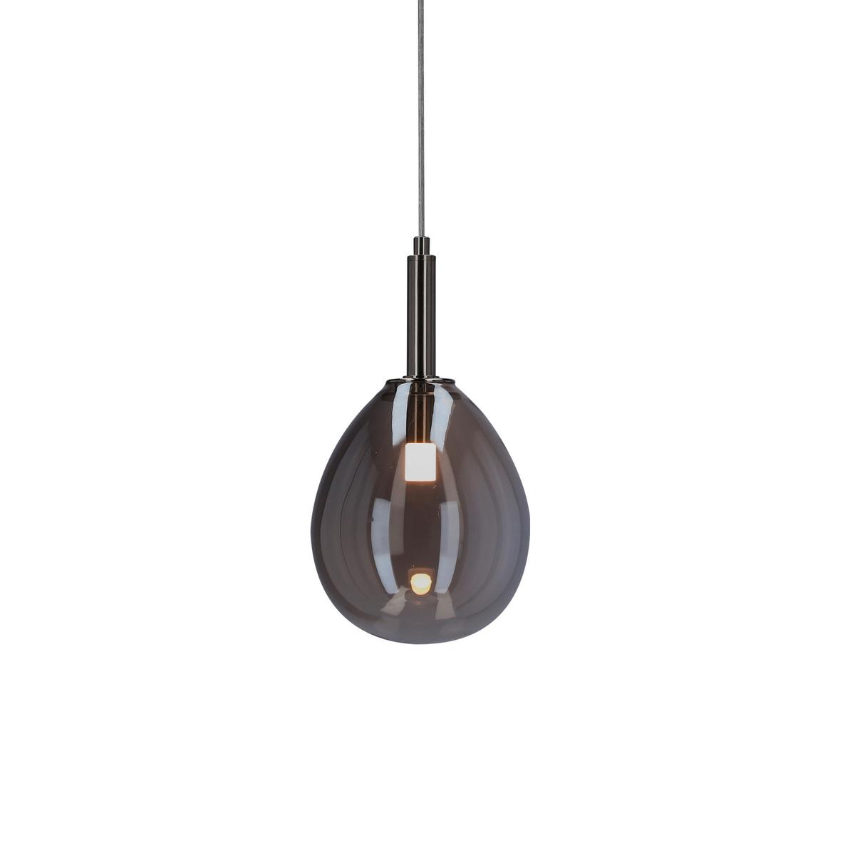 Led Viseća Svjetiljka Lukka - srebrne boje/boje kroma, Design, staklo/metal (18/18/115cm)