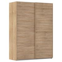 Omara Z Drsnimi Vrati Evelyn, Barva Hrasta - hrast sonoma, Design, umetna masa/leseni material (162/223/68cm) - Novel