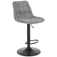 Barhocker Theo Grau - Schwarz/Grau, MODERN, Holz/Textil (46/94-114/55cm) - Mömax