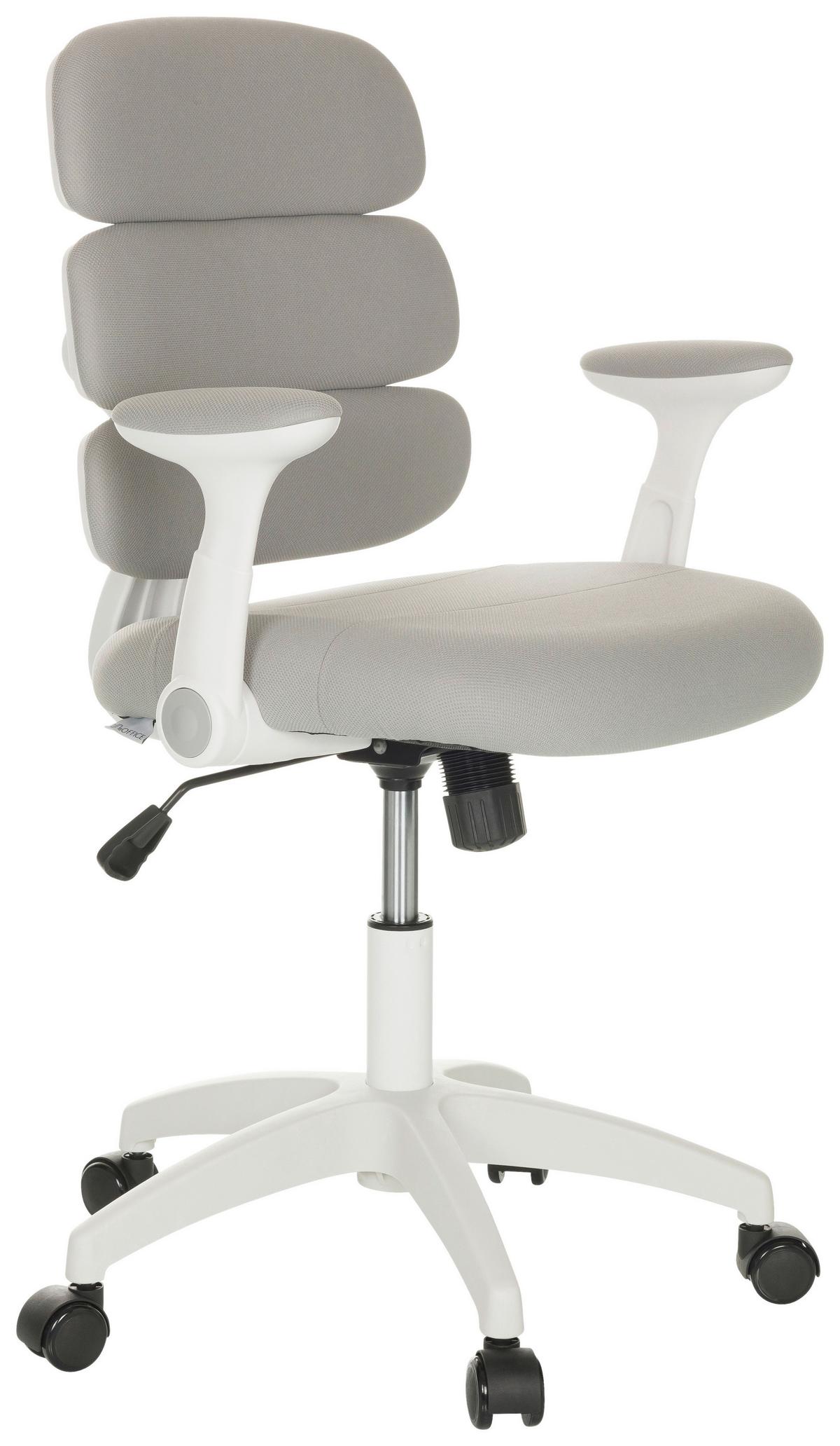 Mladinski Vrtljivi Stol Kid Ergolino W, Siva - siva/bela, Basics, umetna masa/tekstil (62/86-97/62cm) - MID.YOU