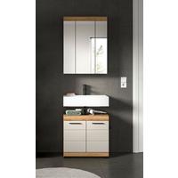 Badezimmer Scout 2-tlg. ca. 60 cm Kaschmir - Kaschmir/Schwarz, MODERN, Glas/Holzwerkstoff (60cm) - MID.YOU