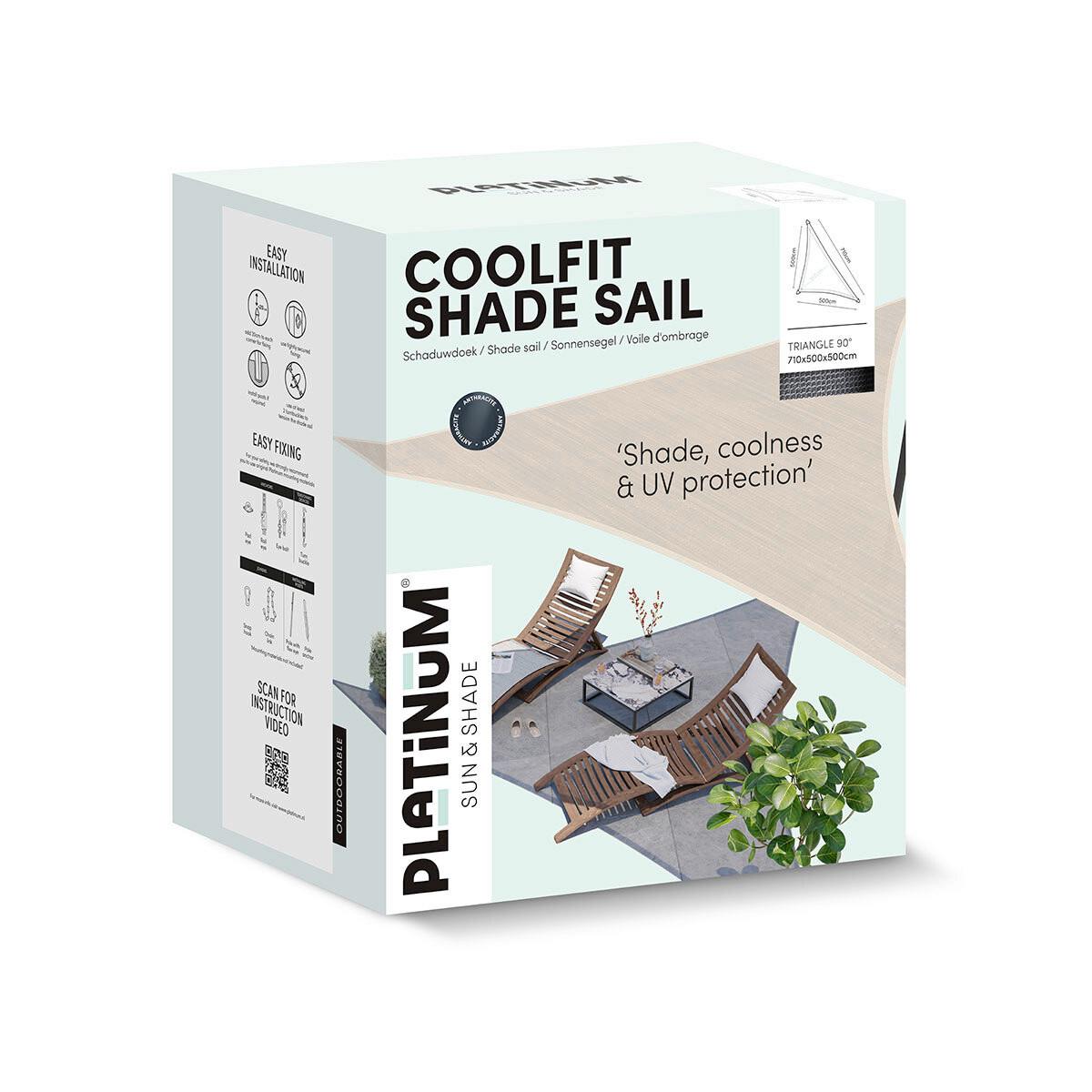 Sonnensegel Coolfit 90° Weiß - Weiß, MODERN, Kunststoff (500/1/710cm) - Gardenson