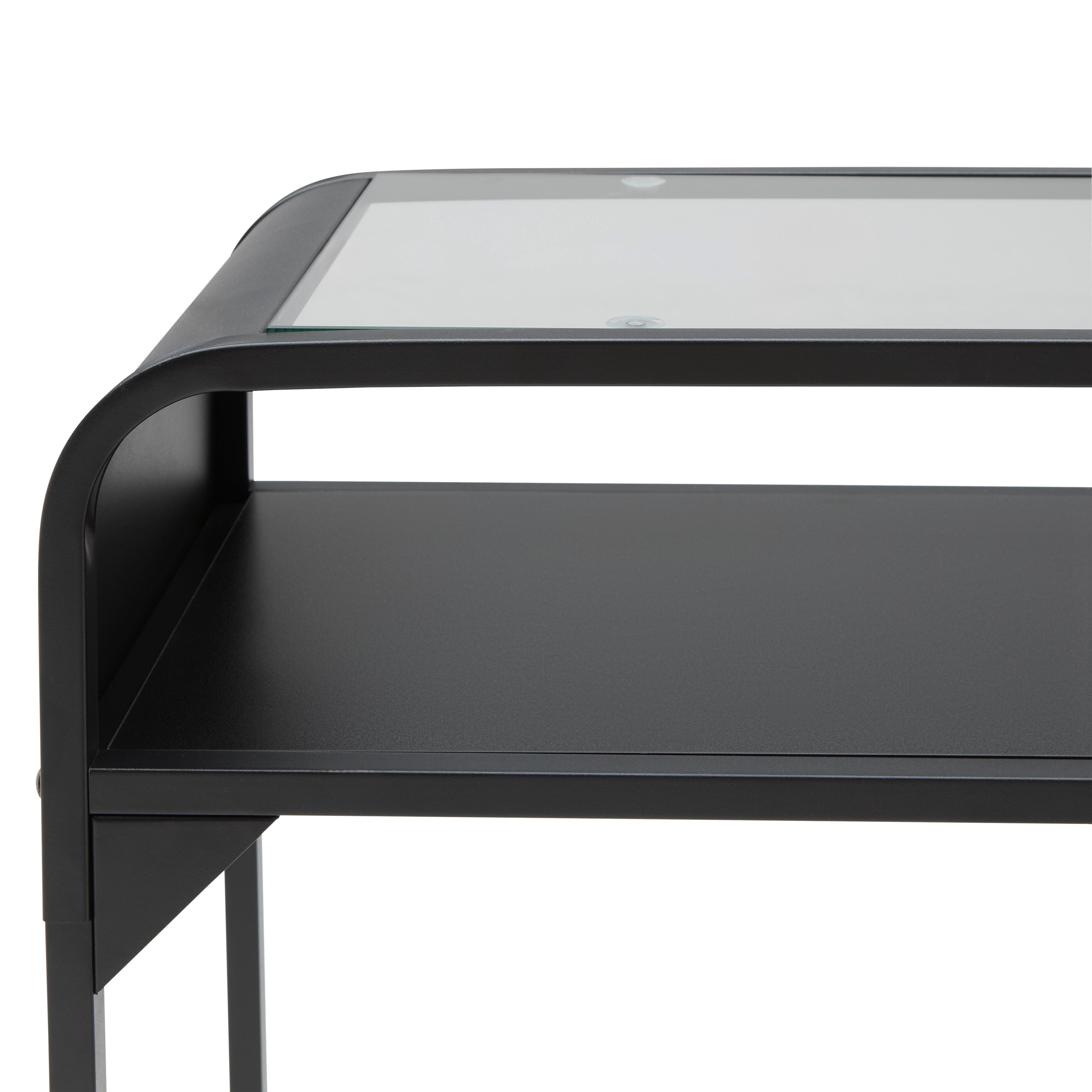 KONSOL FLORENZ -EXKLUSIV- - svart, Modern, metall/trämaterial (90/75/35cm) - Mömax