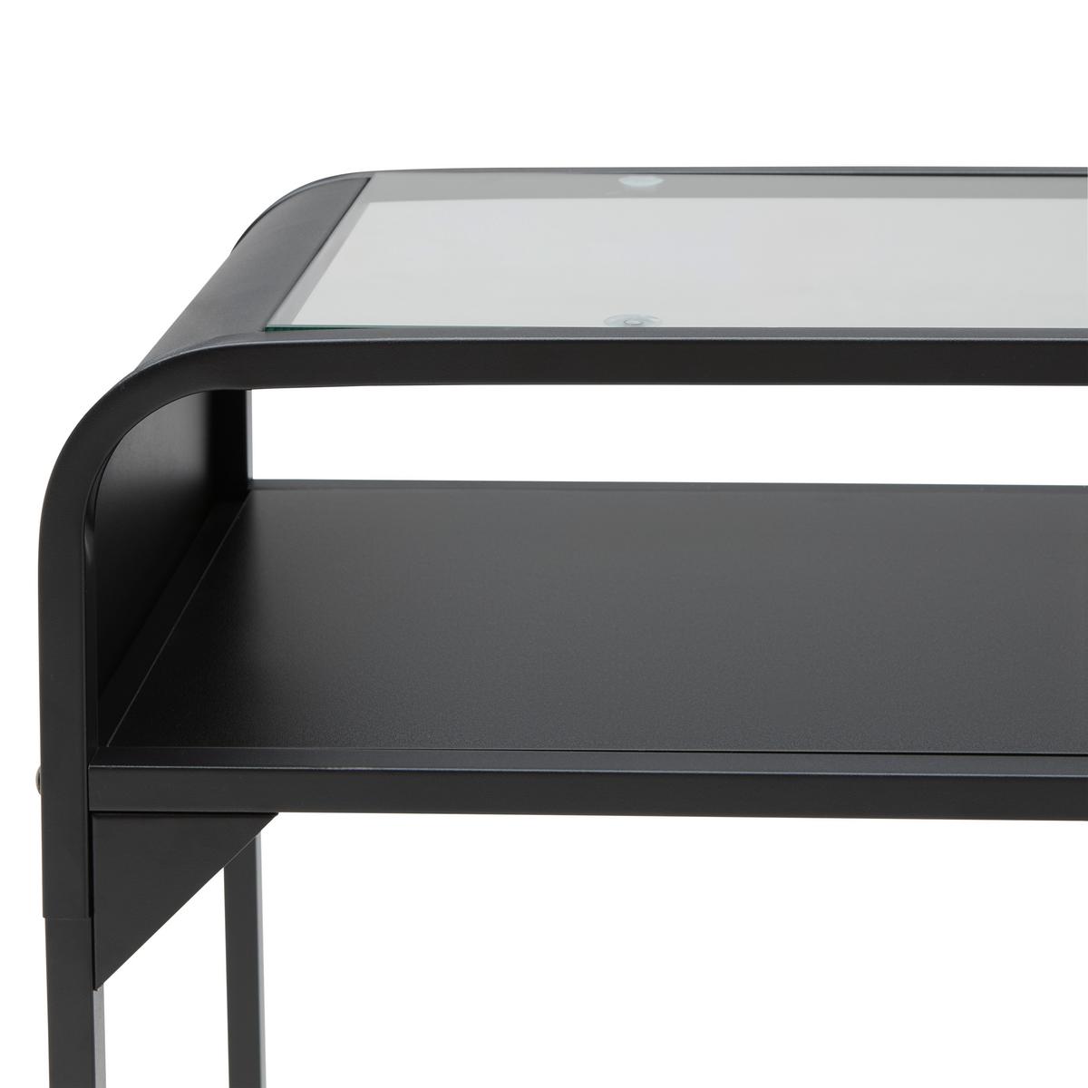 Konsole Florenz Schwarz - Schwarz, MODERN, Glas/Holzwerkstoff (90/75/35cm) - Mömax