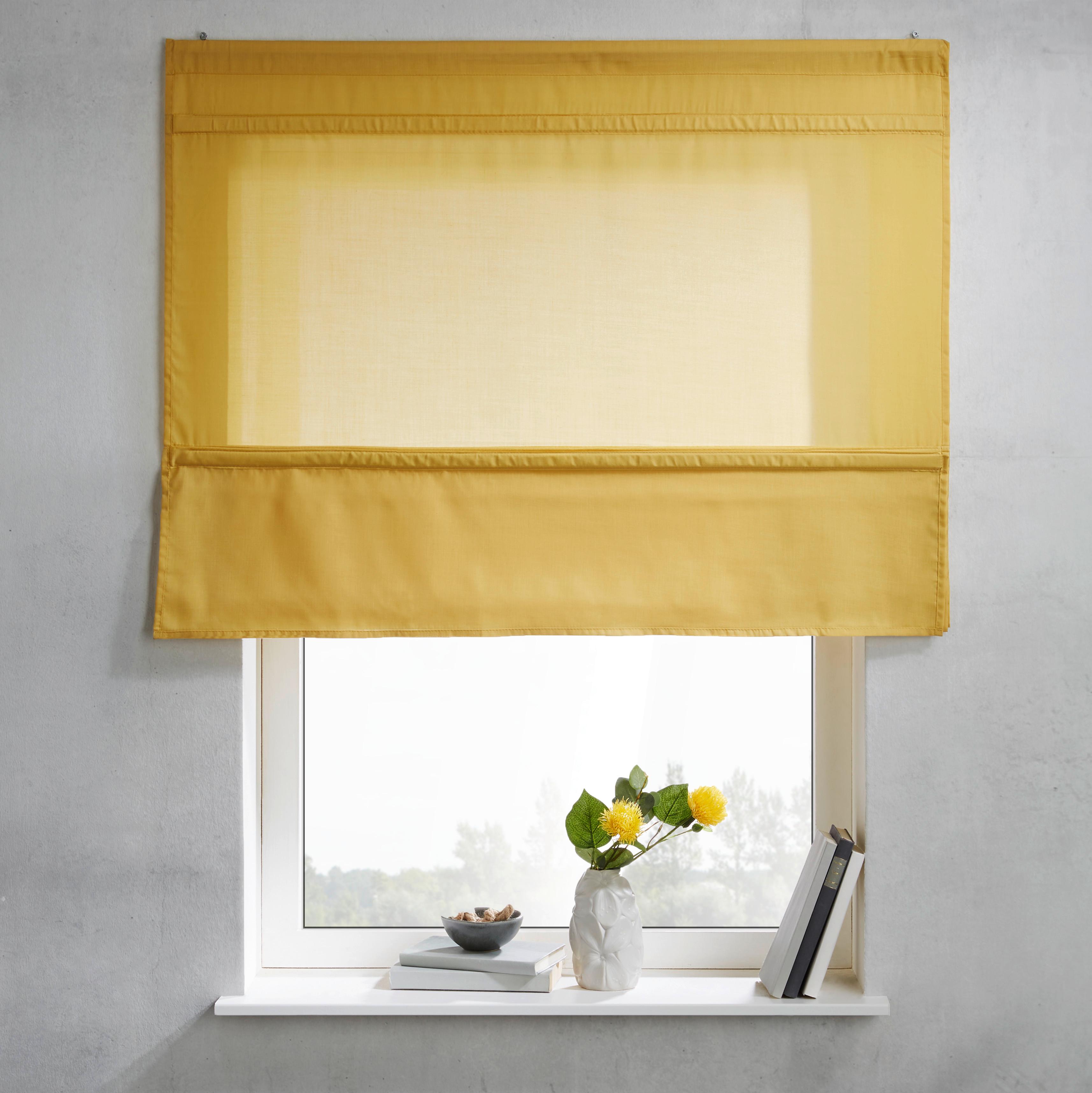 Raffrollo Maggy ca. 120x170cm - Gelb, Modern (120/170cm) - Modern Living