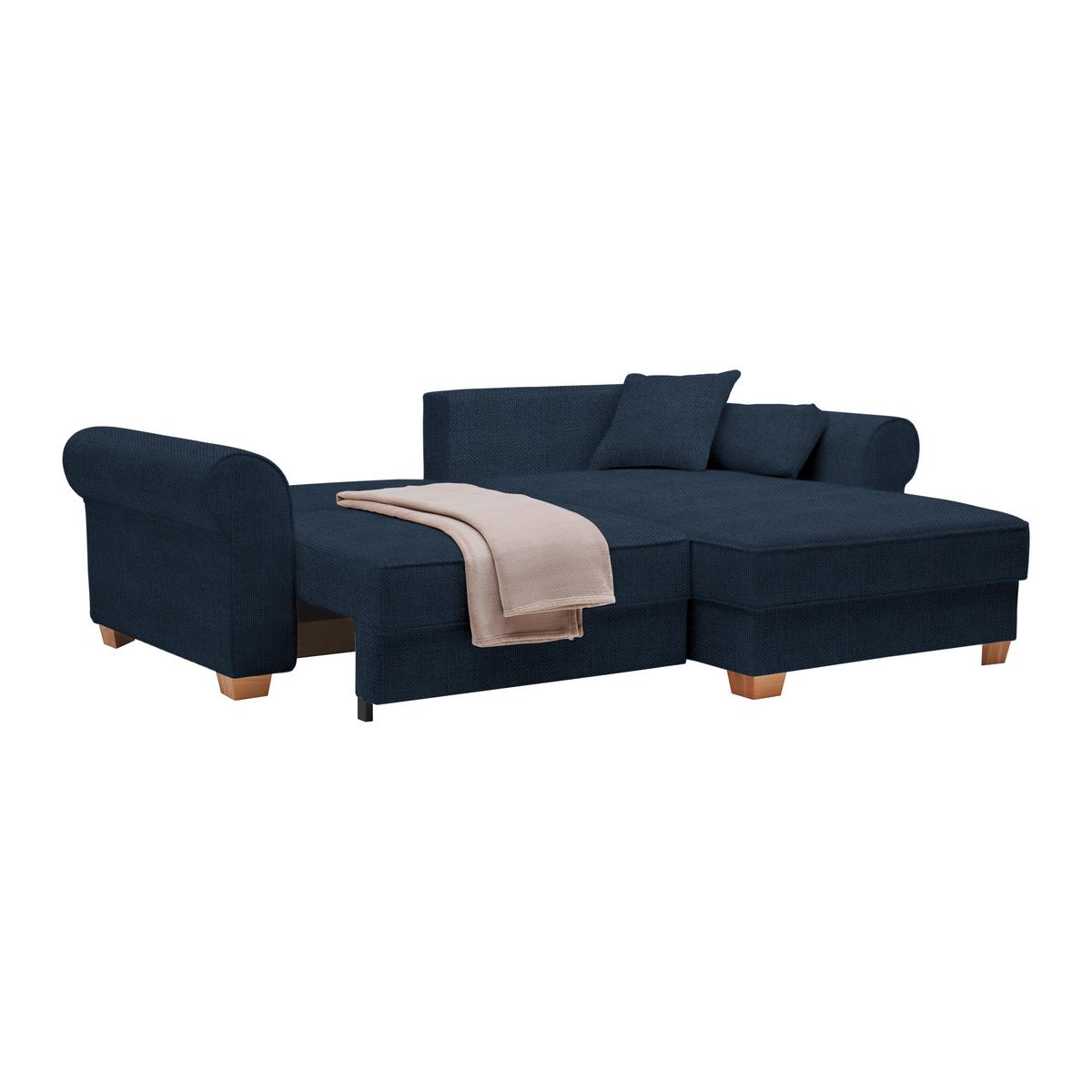 Wohnlandschaft Angelo Dunkelblau - Dunkelblau, MODERN, Holz/Holzwerkstoff (255/92/185cm) - Mömax