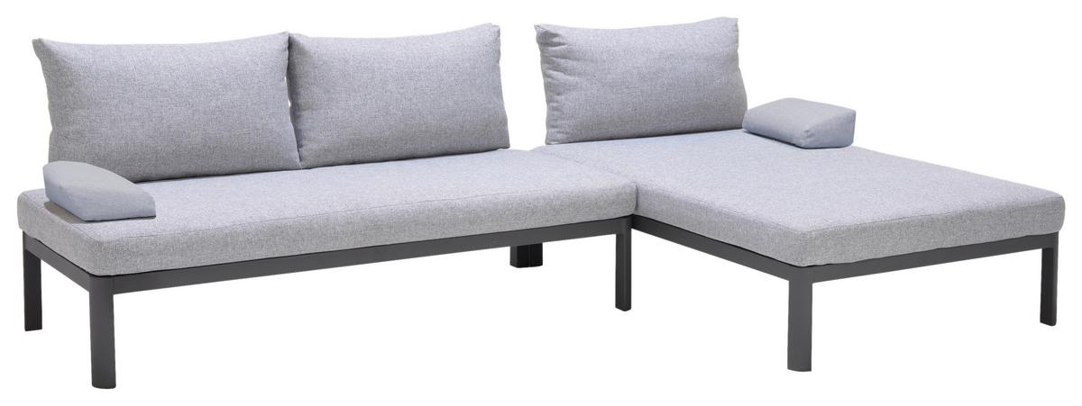 SOFA TARASOWA BERLIN - antracytowy/jasnoszary, Design, metal/tkanina (275/140cm) - Ambia Garden