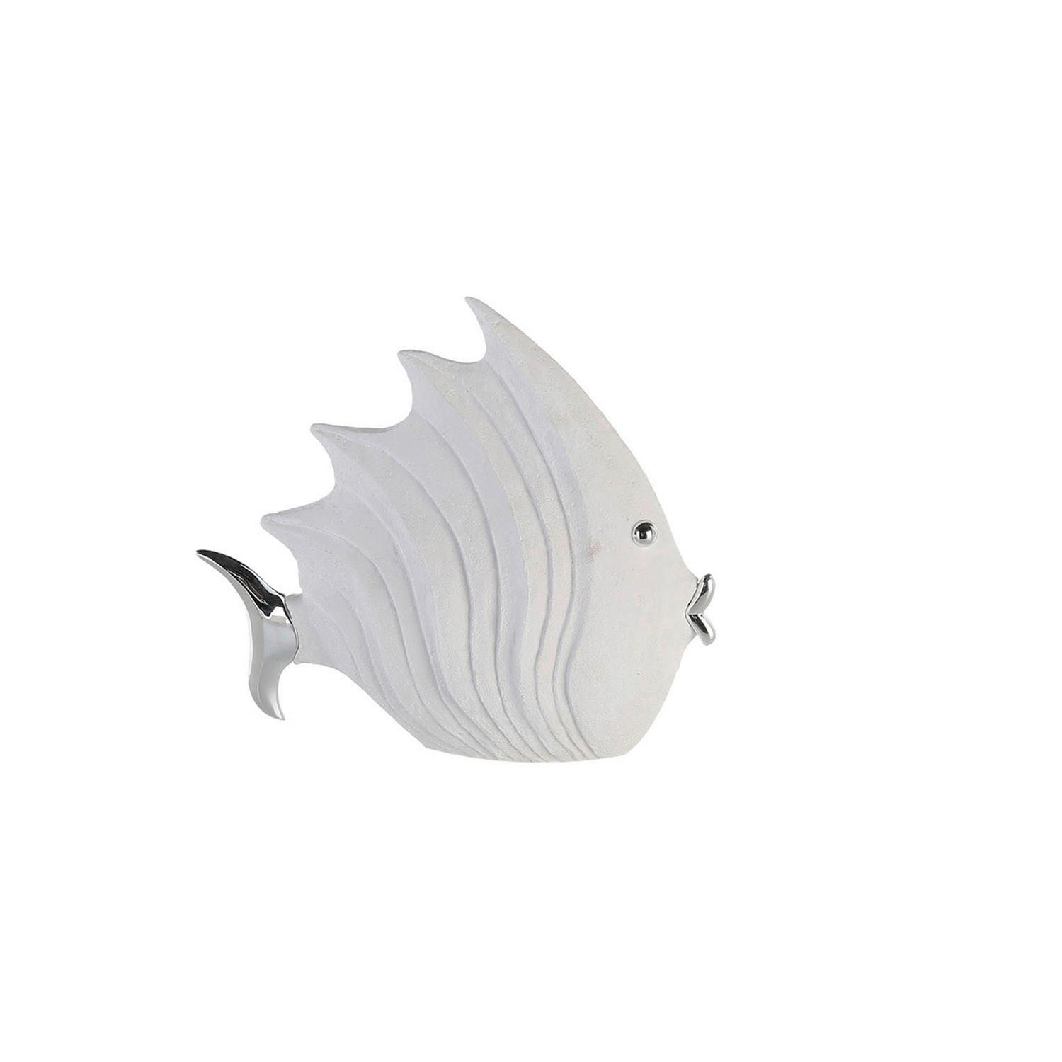 Dekofisch Maritim Grauweiß - Grauweiß, Basics, Kunststoff (29/26cm)