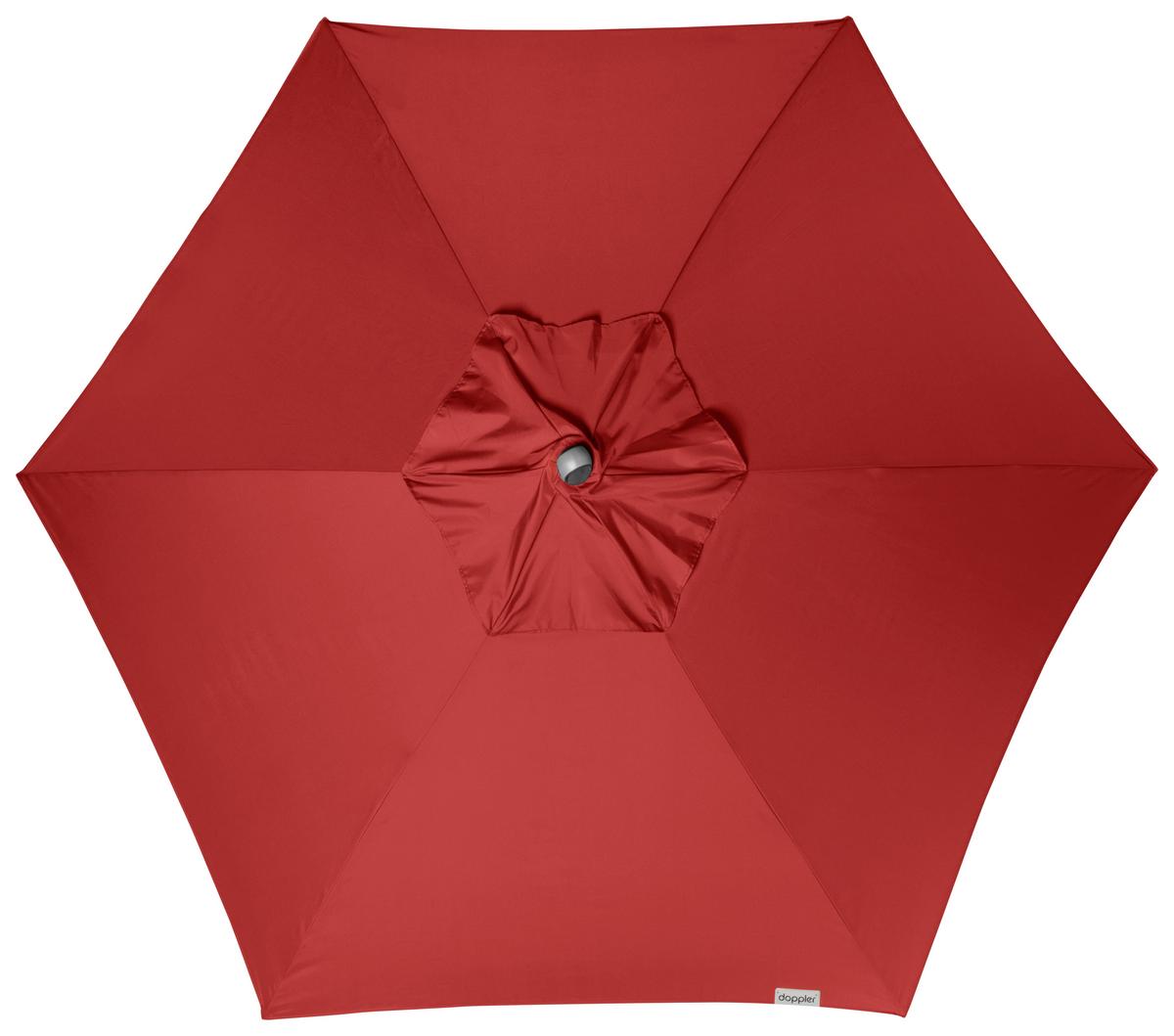 Sonnenschirm Expert Auto Tilt 280 Bordeaux/Silberfarben - Bordeaux/Silberfarben, Basics, Textil/Metall (280/280cm) - Doppler