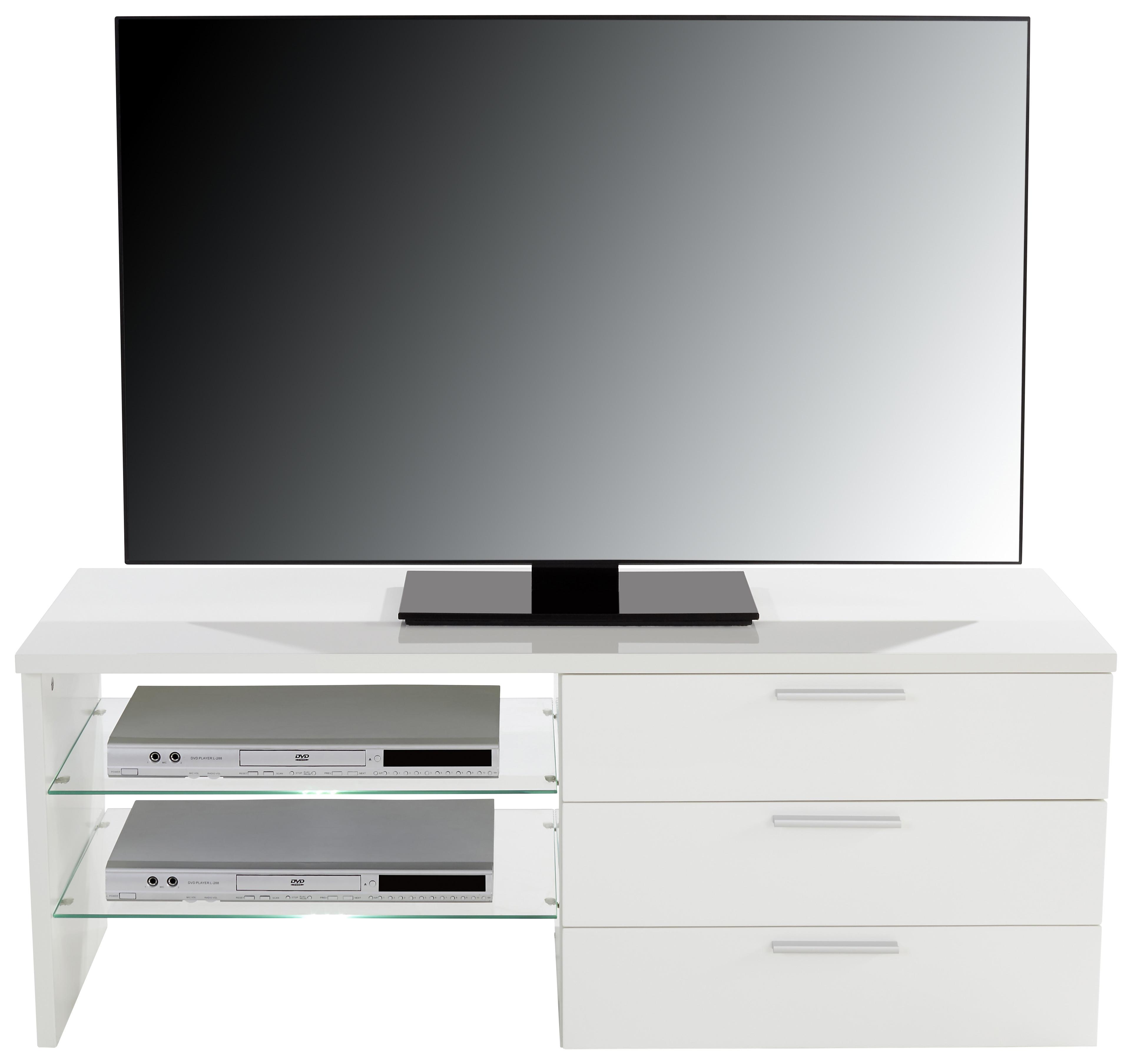 Mizica Za Hi-fi Naprave Merlin Ii New, Bela, Led - barve kroma/bela, Moderno, umetna masa/leseni material (118,4/47/39,5cm) - Mömax