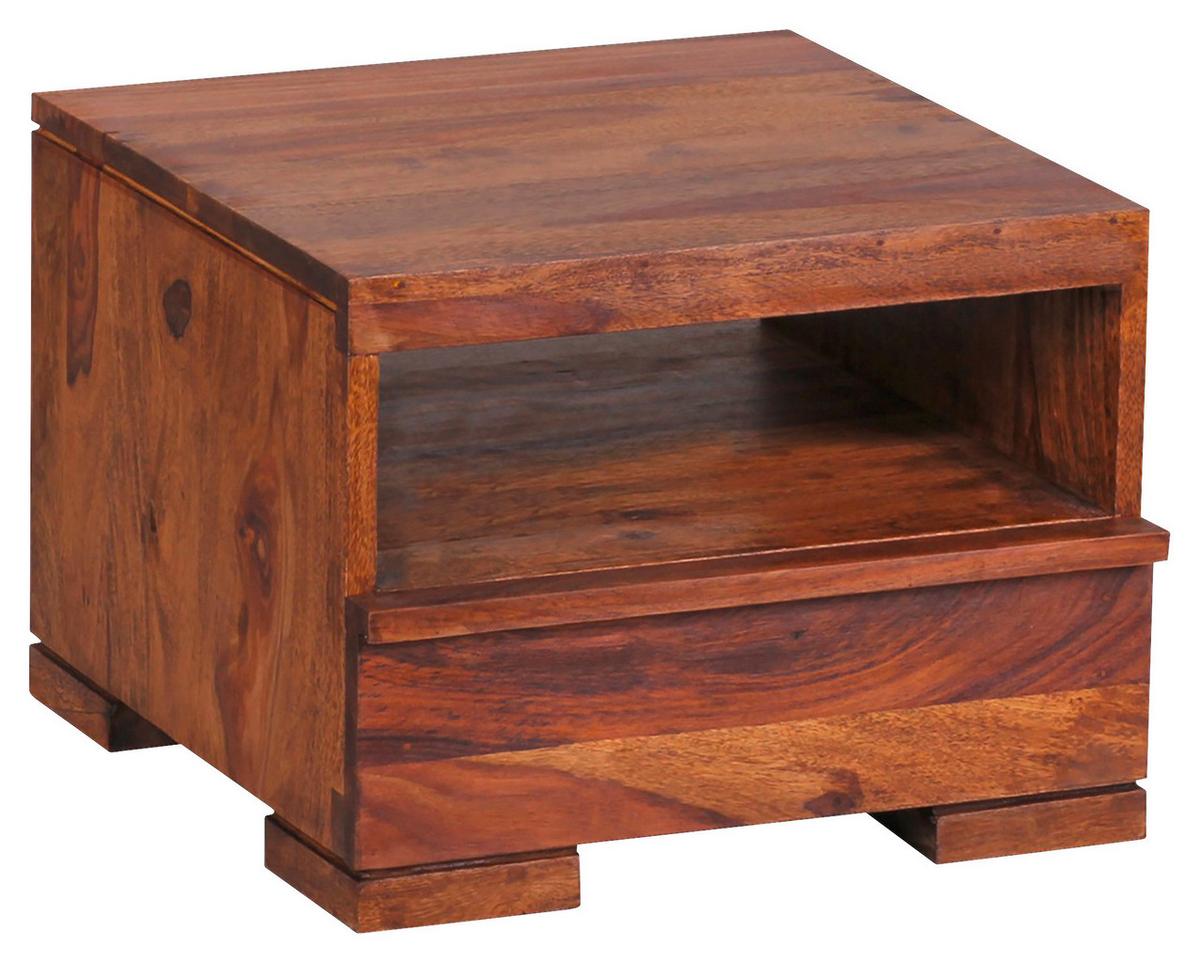 Nočna Omarica Mumbai - barve indijskega rožnega lesa, Konvencionalno, les (40/30/40cm) - MID.YOU