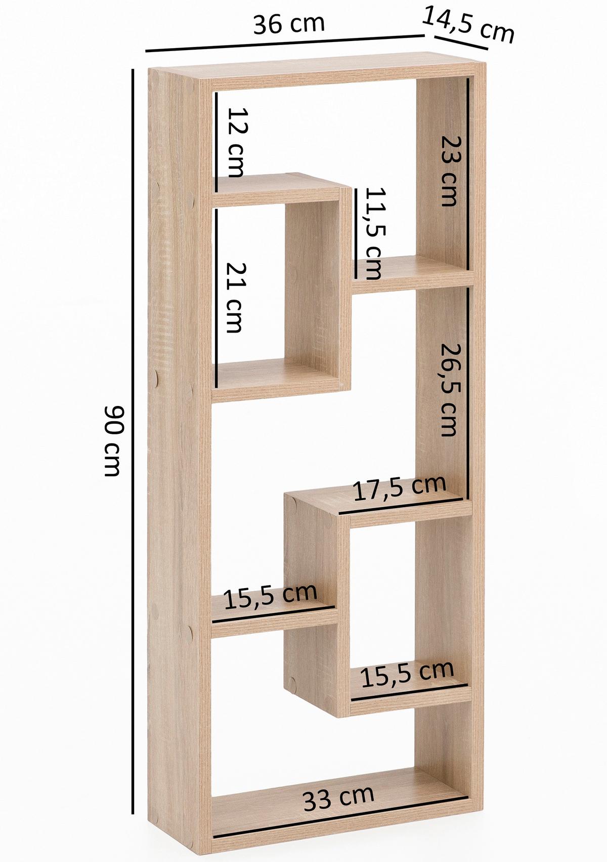 Falipolc Mid.you - tölgyfa színű, Konventionell, faalapú anyag (36/90/14,5cm) - MID.YOU