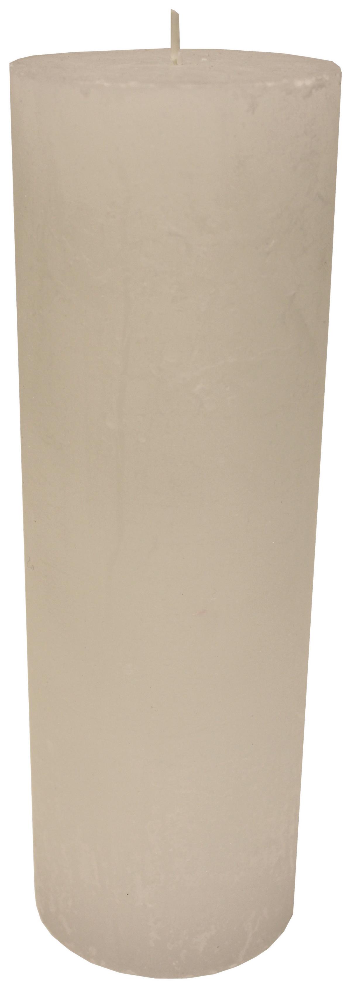 Sveča Ruth - temno roza/siva, Moderno (10/30cm) - Premium Living
