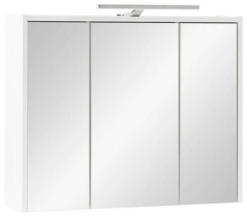 Spiegelschrank Flag ca. 74,5x65x16 cm Weiß - MODERN, Glas/Holzwerkstoff (74,5/65/16cm) - MID.YOU