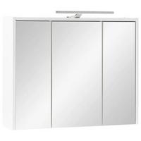 Spiegelschrank Flag ca. 74,5x65x16 cm Weiß - MODERN, Glas/Holzwerkstoff (74,5/65/16cm) - MID.YOU