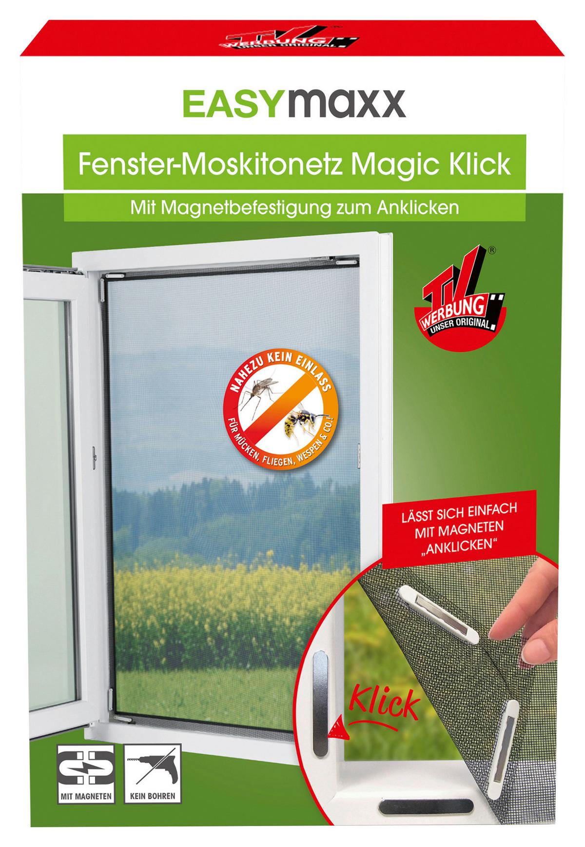 Insektenschutzgitter Easymaxx in Schwarz 130x150cm - Schwarz, Kunststoff/Metall (130/150cm)