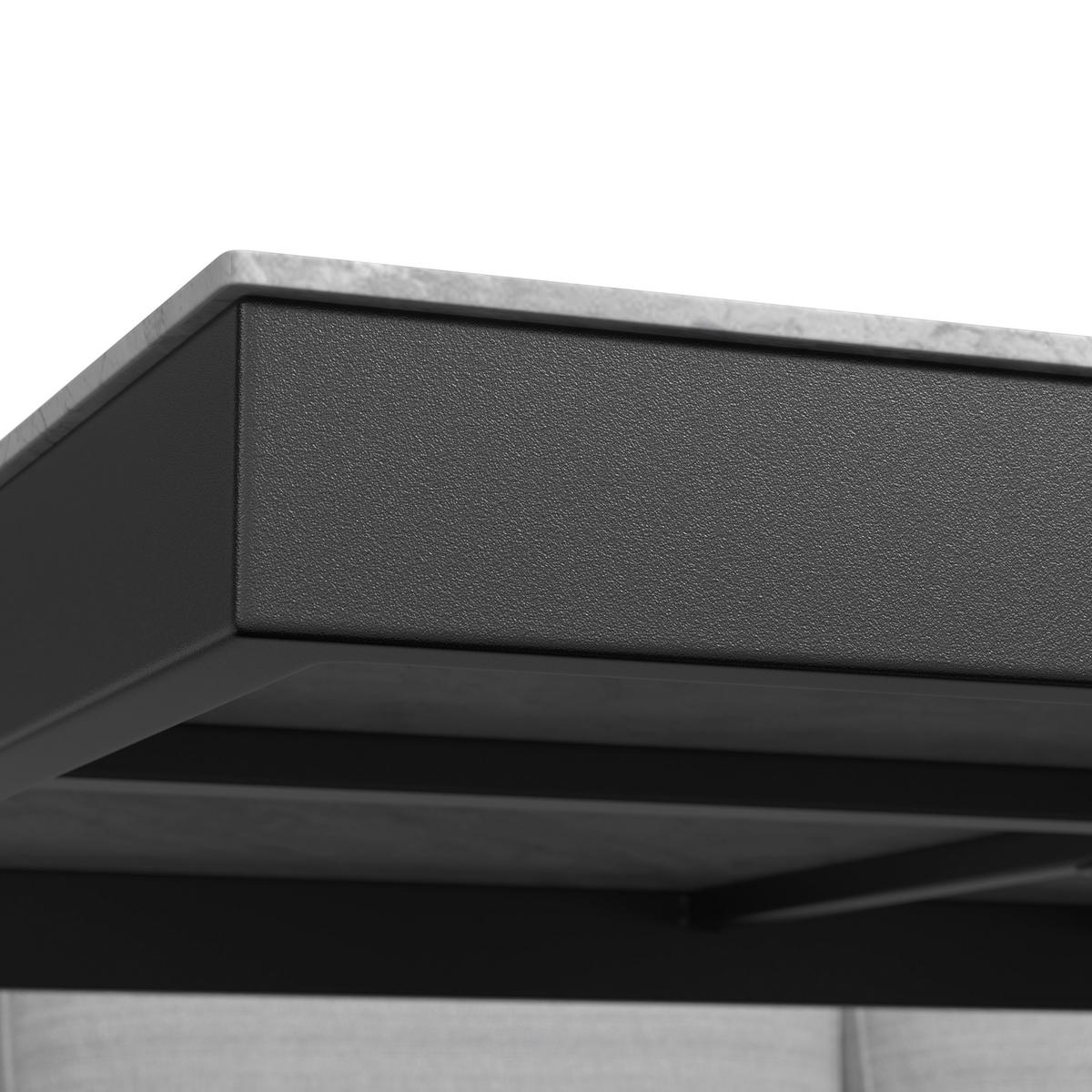 Dining-Loungeset Polly Hellgrau Outdoorstoff/Metall - Dunkelgrau/Hellgrau, MODERN, Kunststoff/Textil - Bessagi Garden