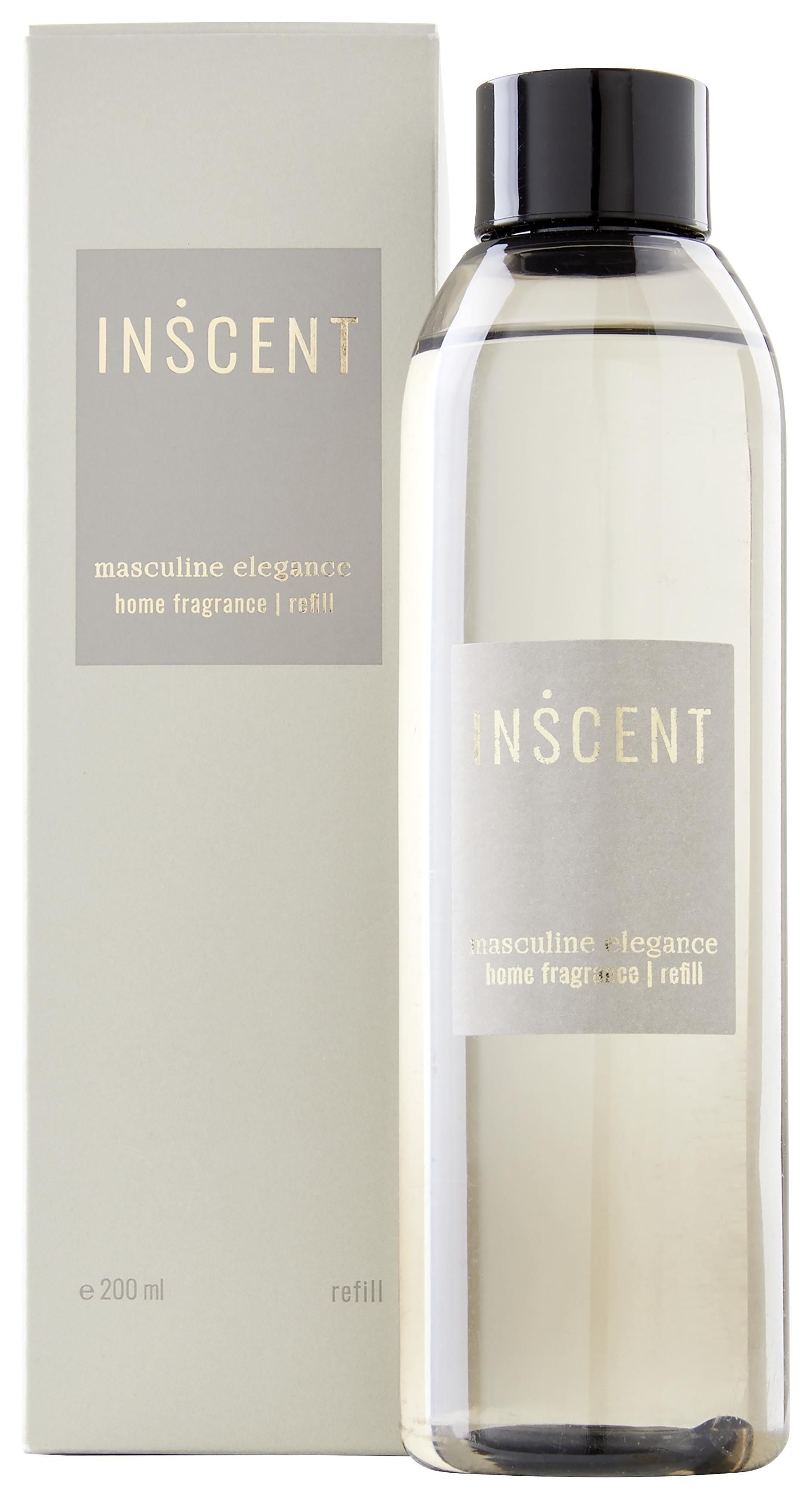 Raumduft-Nachfüllung Masculine Elegance ca. 200ml - Klar/Grau, Design, Kunststoff (200ml) - Inscent