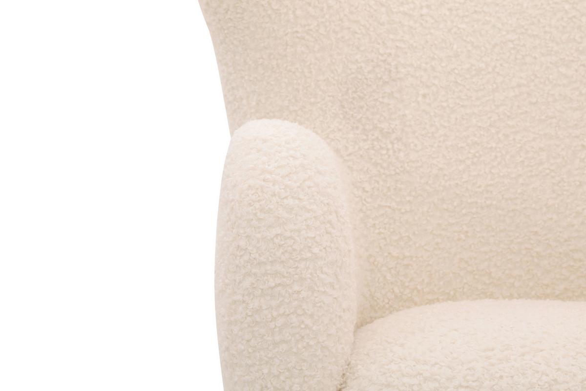 Fotelj Savoy, Bela - bela/barve kostanja, Design, kovina/tekstil (90/98/88cm) - Livetastic