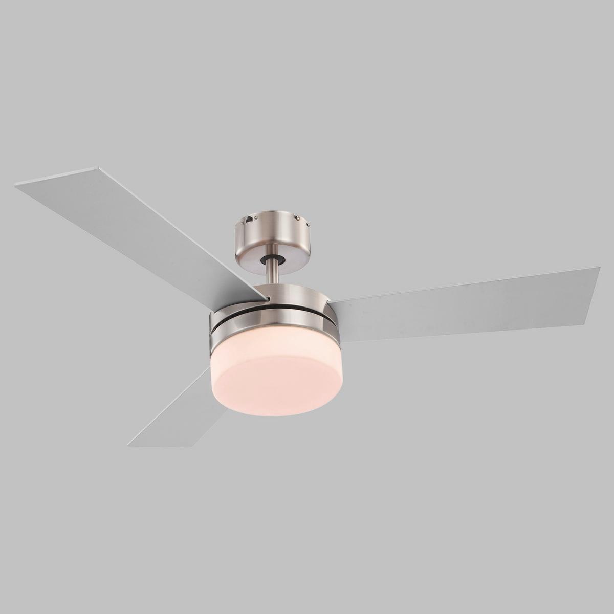 Stropni Ventilator Andreas - srebrne barve/rjava, Konvencionalno, kovina/steklo (105/30,5cm) - Globo