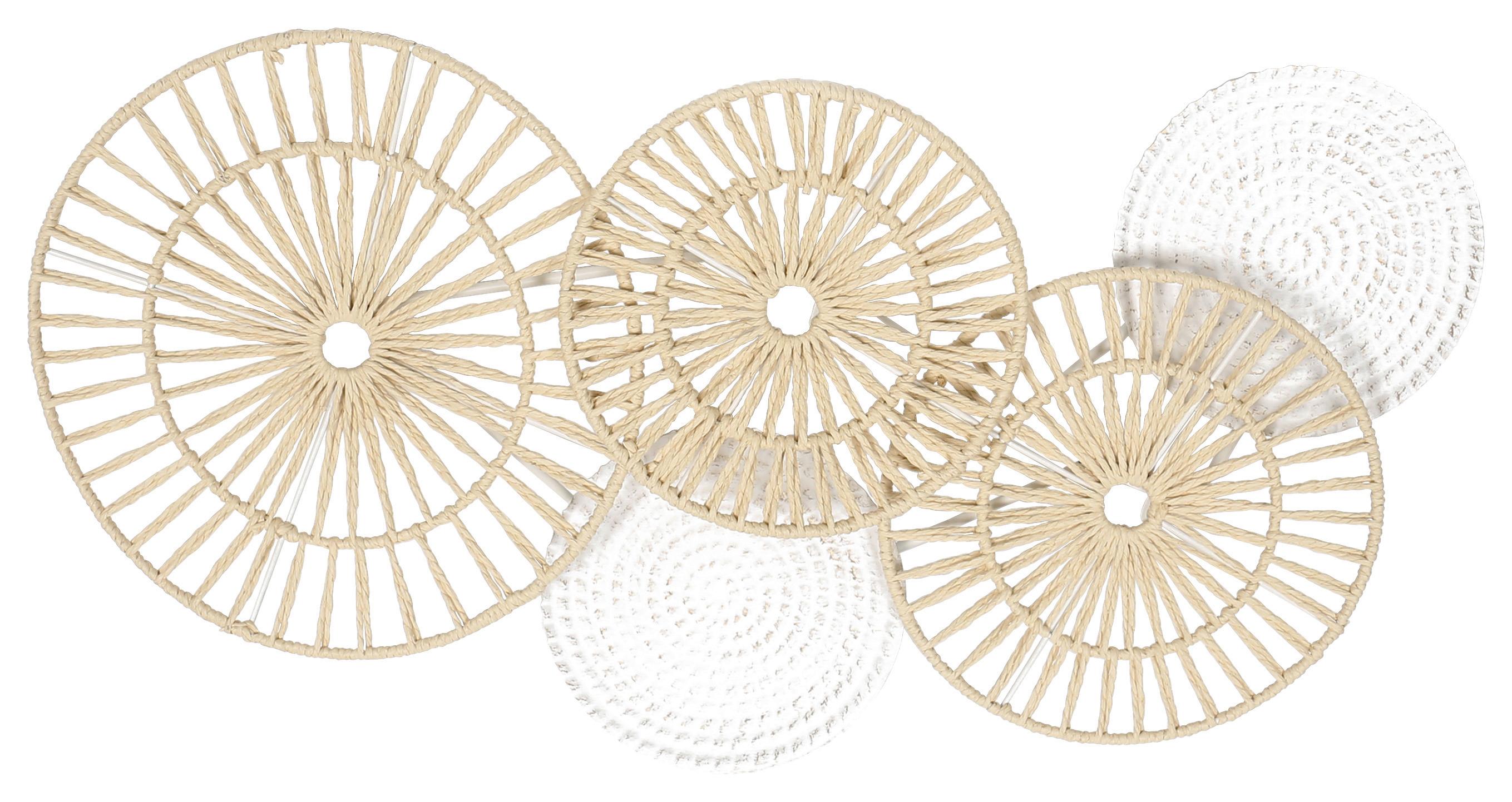 Zidna Dekoracija Yoto - bijela/bež, Moderno, papir/metal (78/39/7cm) - Mömax