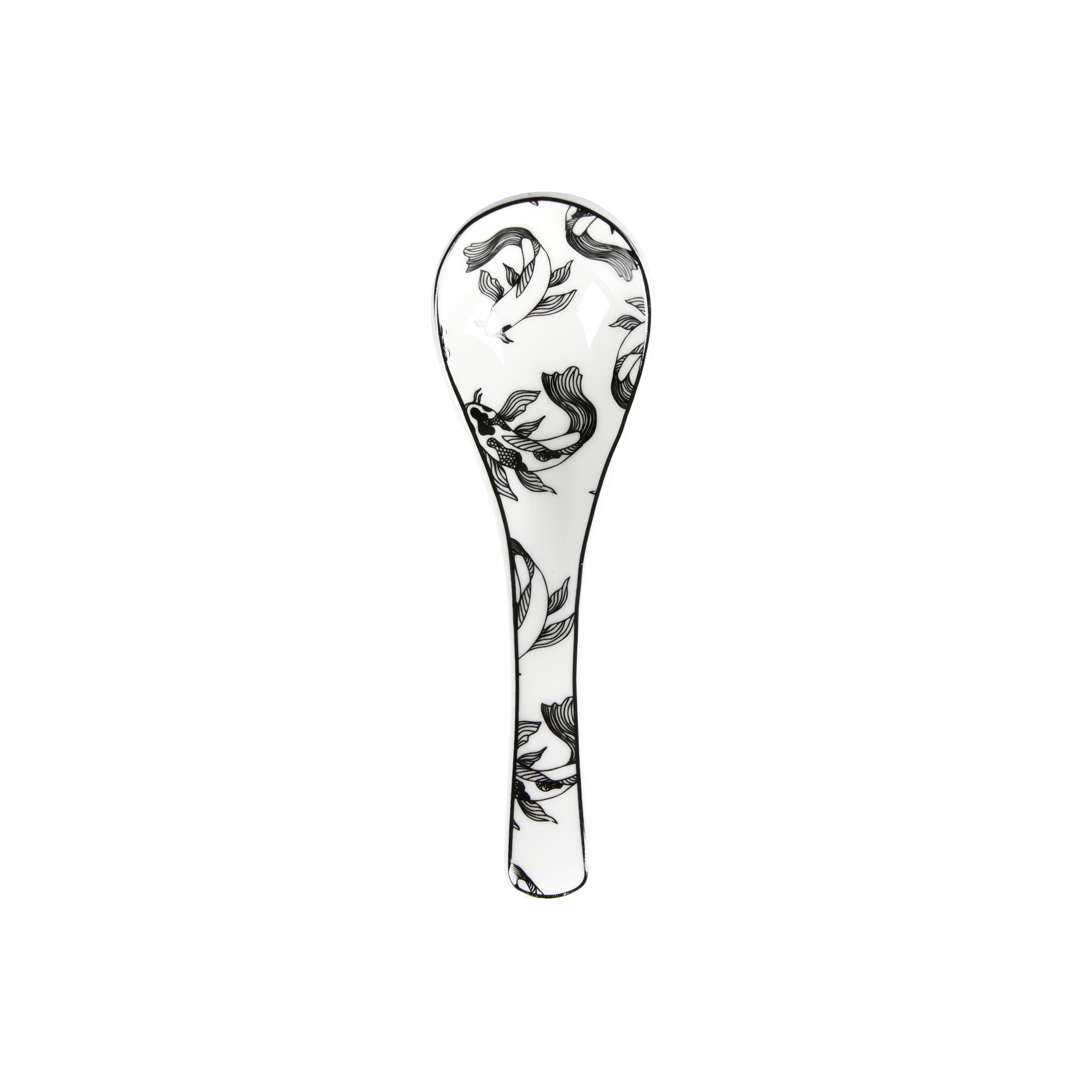 Löffel Shiva in Schwarz/Weiß. - Schwarz/Weiß, LIFESTYLE, Keramik (13,8/4,3/2,8cm) - Mömax