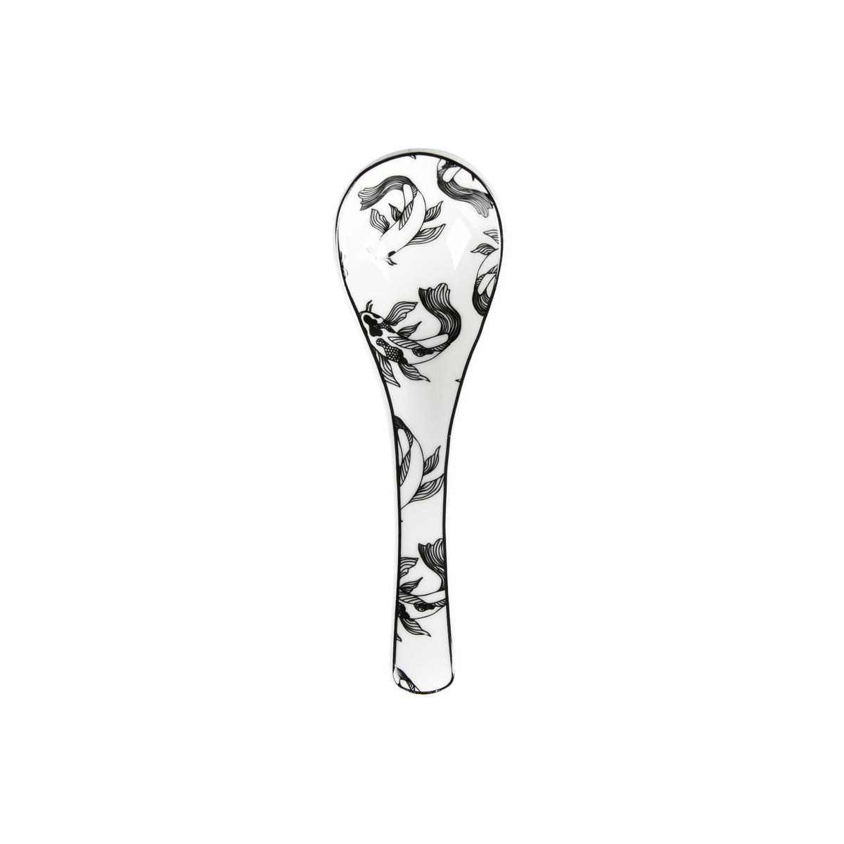 Löffel Shiva in Schwarz/Weiss. - Weiss/Schwarz, Lifestyle, Keramik (13,8/4,3/2,8cm) - Mömax