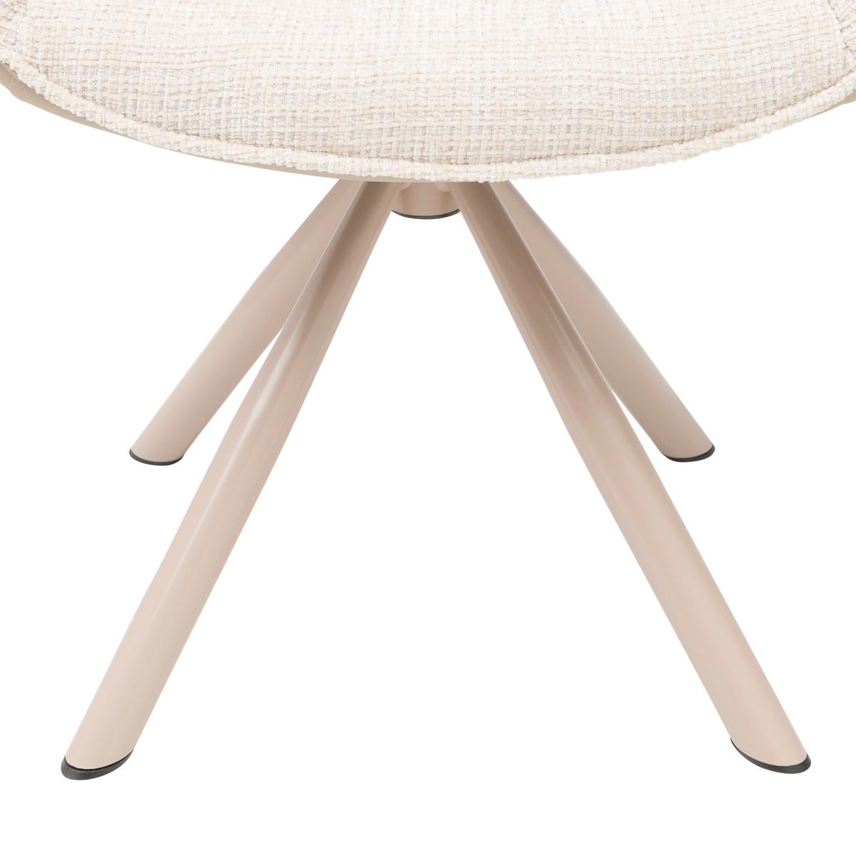 Armlehnstuhl Eileen Grau/Beige - Beige/Grau, MODERN, Textil/Metall (62/85/61cm) - Mömax