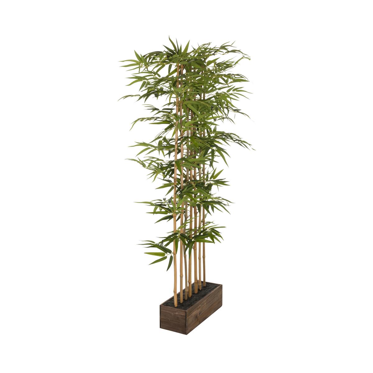 Umetna Rastlina Bambus I - zelena/temno rjava, Basics, umetna masa/leseni material (60/150/30cm) - MID.YOU