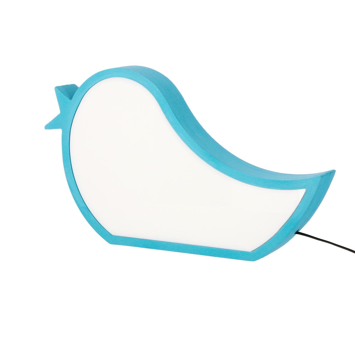 Dječja Stolna Svjetiljka Bird - svijetlo plava, Basics, drvni materijal/plastika (33.5/3.5/19.5cm)