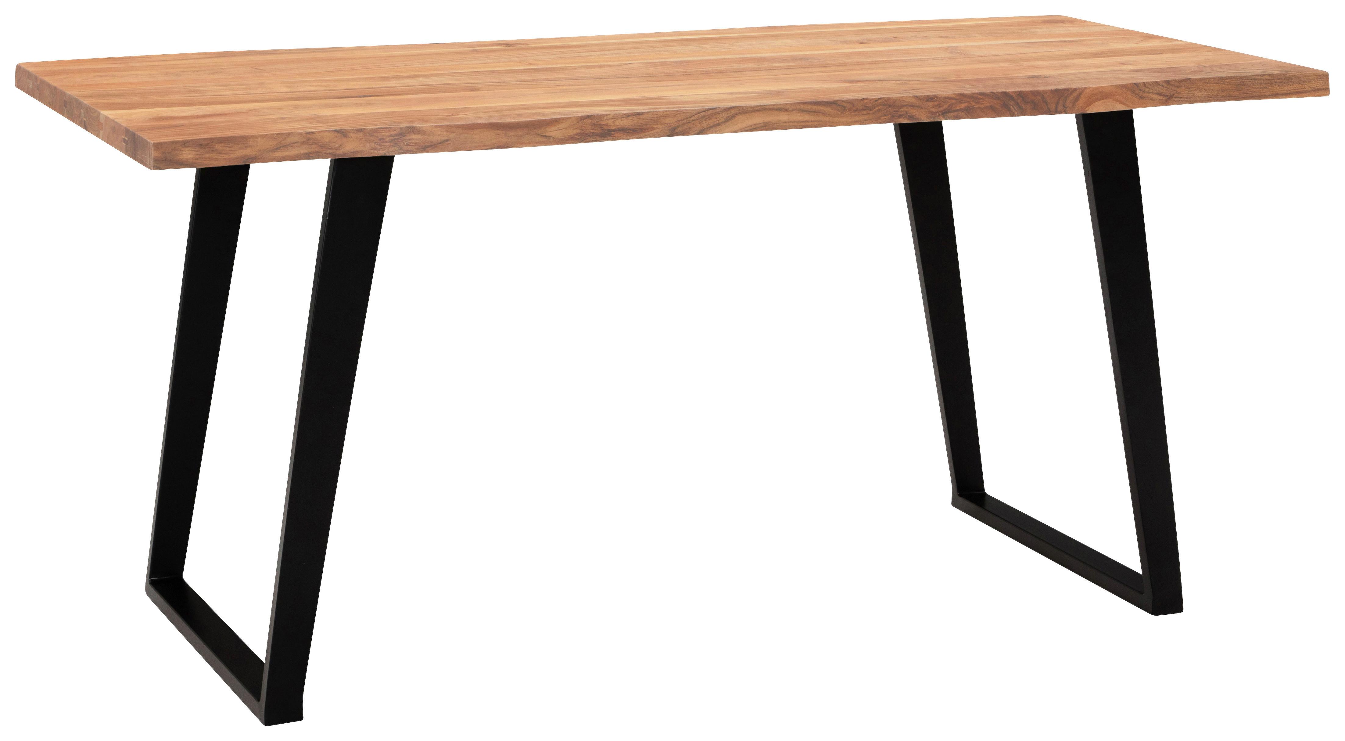 Jedilna Miza Wl7.256 - črna/barve akacije, Moderno, kovina/les (120/60/76cm) - MID.YOU