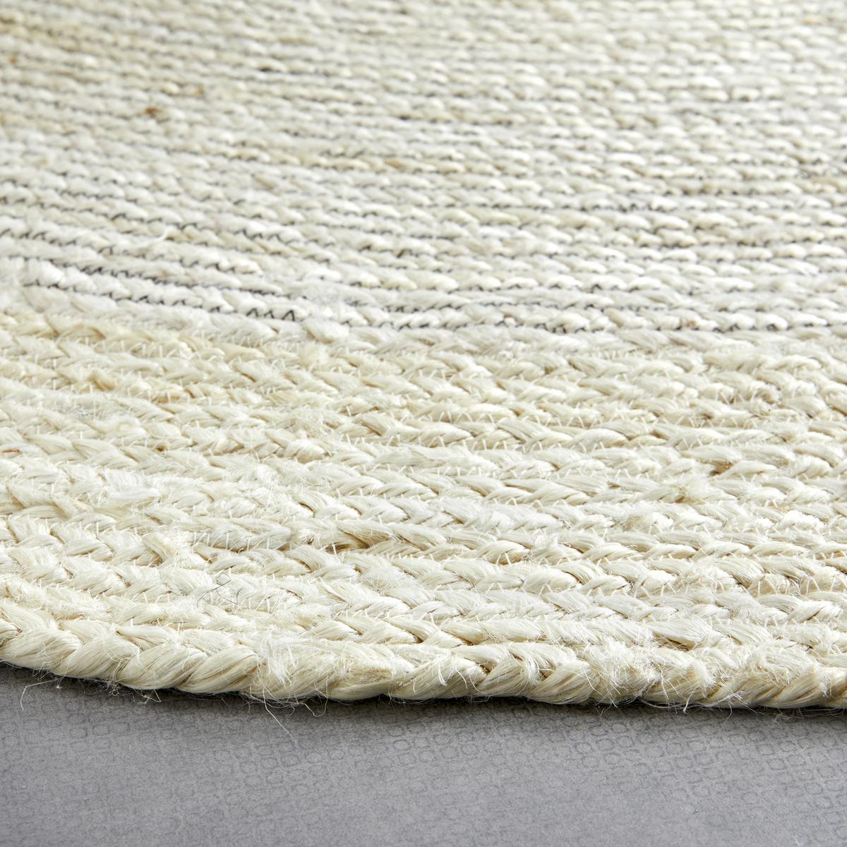 Teppich Kiara in Weiß/Grau Ø ca. 160cm - Weiß, MODERN, Textil (160cm)