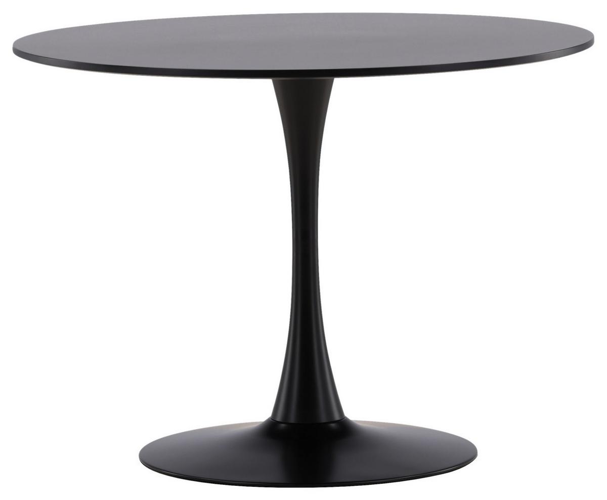 ESSTISCH GLADE - Schwarz, Design, Holzwerkstoff/Metall (100/100/74cm) - Livetastic